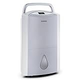 DURAMAXX Drybest 20 - déshumidificateur 2-en-1, purificateurs d'air, électrique, 20 litres/24 h, 330 Watt compresseur, 18-20 m², silencieux  42 dB, 5,3 litres, 3 modes, argenté-blanc
